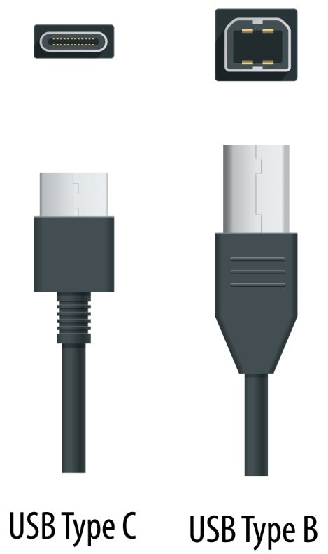 USB Type C to Type B Cable - 15'