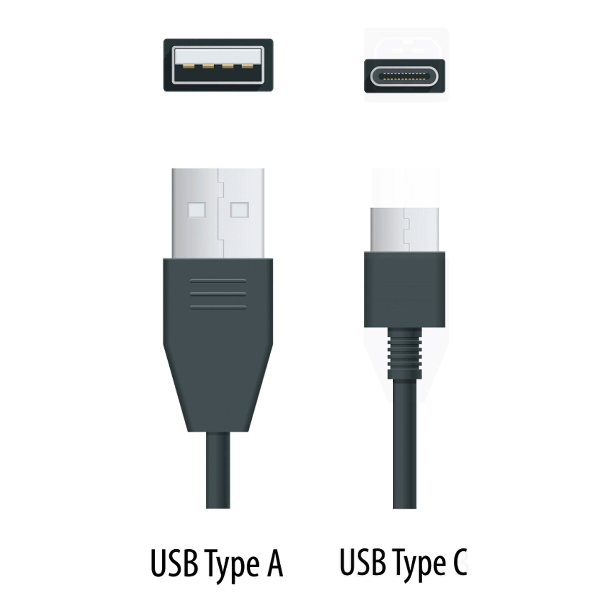 USB Type C to USB Type A 2.0 Cable - 16'